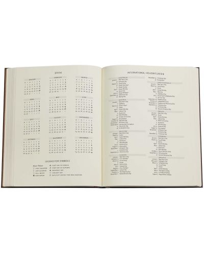 Календар-бележник Paperblanks Nocturnelle - Вертикален, 88 листа, 2024 - 5