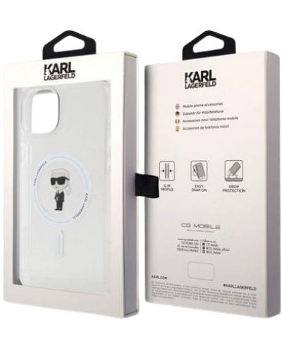 Калъф Karl Lagerfeld - IML Ikonik, iPhone 15 Pro, прозрачен - 6