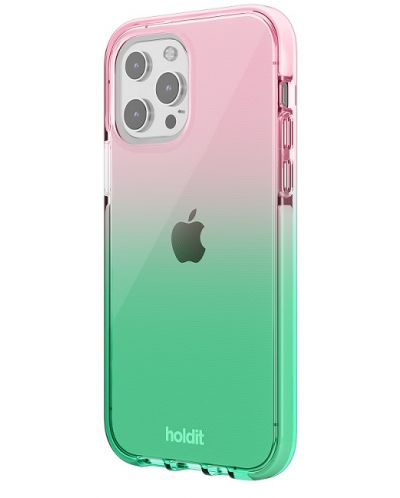 Калъф Holdit - Seethru, iPhone 13 Pro, Grass green/Bright Pink - 2