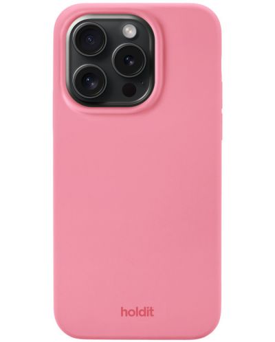 Калъф Holdit - Silicone, iPhone 15 Pro, Rouge Pink - 1