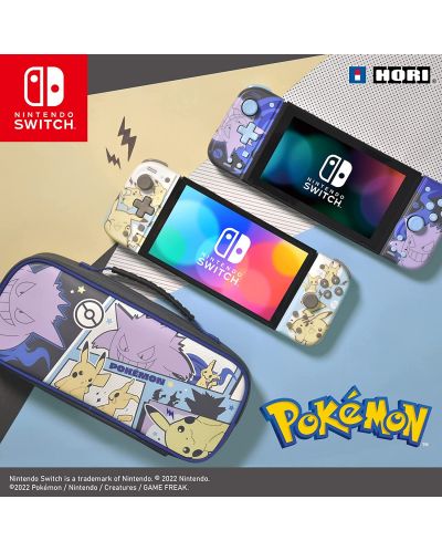 Калъф HORI - Cargo Pouch Compact, Pikachu, Gengar & Mimikyu (Nintendo Switch/OLED/Lite) - 4