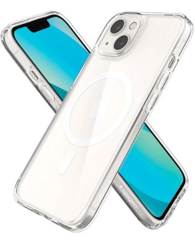 Калъф Spigen - Ultra Hybrid Mag, iPhone 14/13, бял/прозрачен - 7