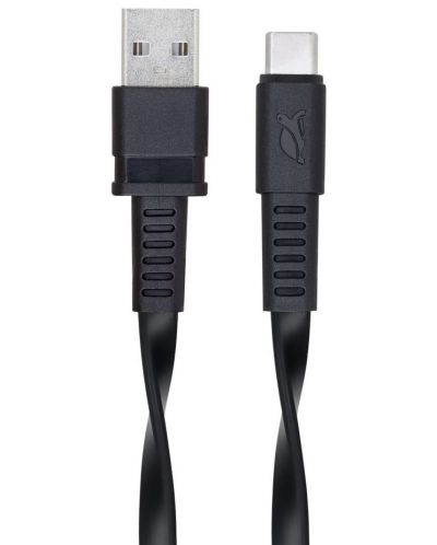 Кабел Rivacase - PS6002BK12, USB-C/USB-А, 1.2 m, черен - 2