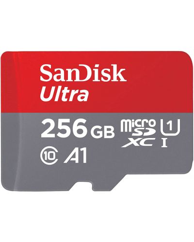 Карта памет SanDisk - Ultra, 256GB, microSDXC, Class10 + адаптер - 2