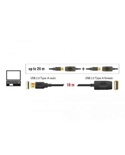 Удължителен кабел Delock- 82446, USB-A/USB-A, 10 m, кафяв - 3