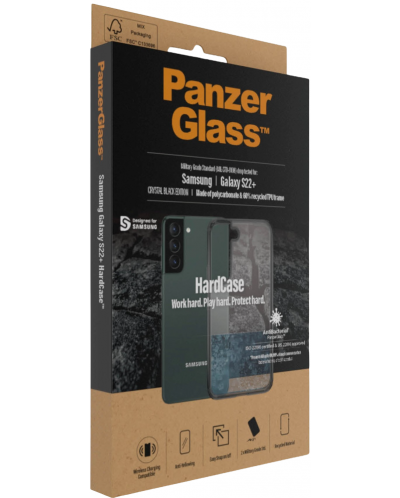 Калъф PanzerGlass - HardCase, Galaxy S22 Plus, прозрачен/черен - 4