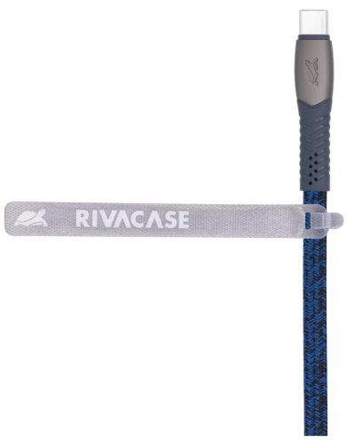 Кабел Rivacase - PS6105BL12, USB-C/USB-C, 1.2 m, син - 3