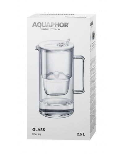 Кана за вода Aquaphor - Glass, 2.5 l, прозрачна - 4