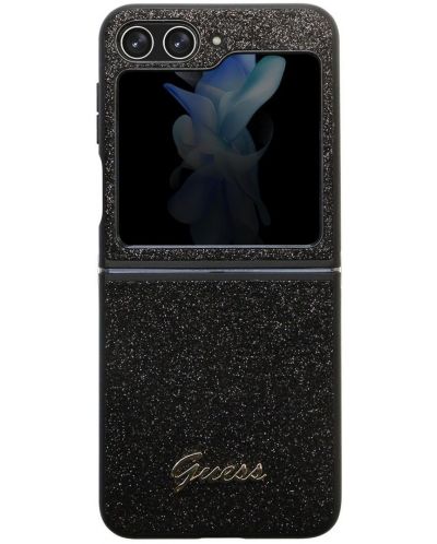 Калъф Guess - Glitter Flakes Metal Logo, Galaxy Z Flip 5, черен - 2