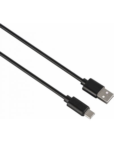 Кабел Hama - USB-C/USB2.0, 0.9m, черен - 1