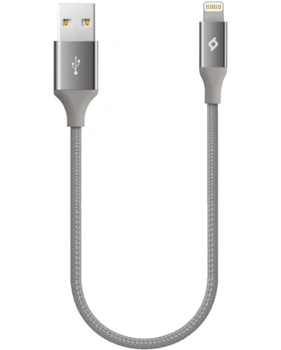Кабел ttec - AlumiCable, USB-A/Lighting, 0.3 m, сив - 1