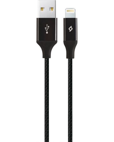 Кабел ttec - AlumiCable XL, USB-A/Lightning, 2 m, черен - 1