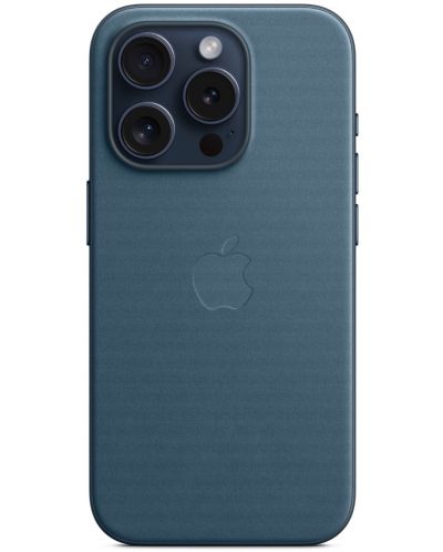 Калъф Apple - FineWoven MagSafe, iPhone 15 Pro, Pacific Blue - 4