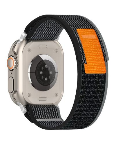 Каишка Techsuit - W039 Nylon, Apple Watch, 38/40/41 mm, сива/черна - 3