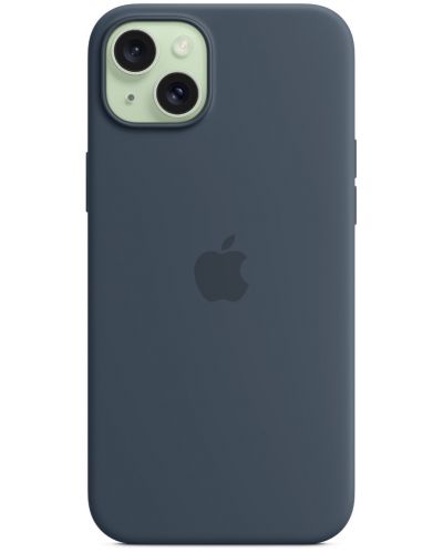 Калъф Apple - Silicone MagSafe, iPhone 15 Plus, Storm Blue - 4