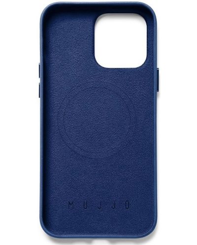 Калъф Mujjo - Full Leather, MagSafe, iPhone 14 Pro Max, Monaco Blue - 3