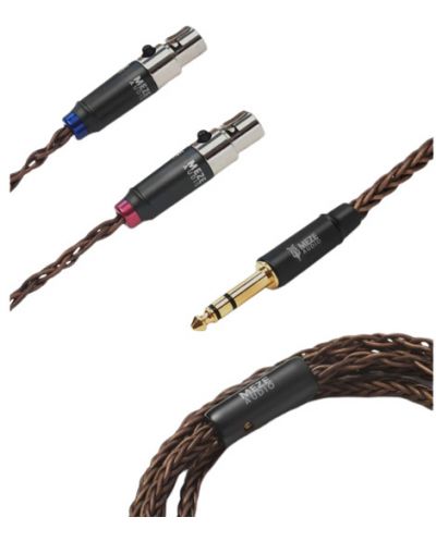 Кабел Meze Audio - PCUHD Premium Cable, mini XLR/6.3 mm, 2.5 m, мед - 1