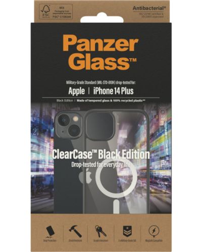 Калъф PanzerGlass - ClearCase MagSafe, iPhone 14 Plus, черен - 3