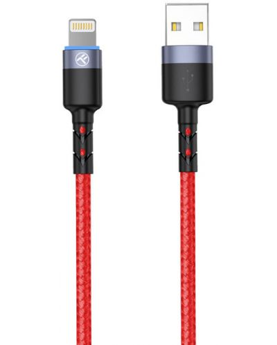 Кабел Tellur - TLL155354. USB-A/Lightning, 1.2 m, червен - 4