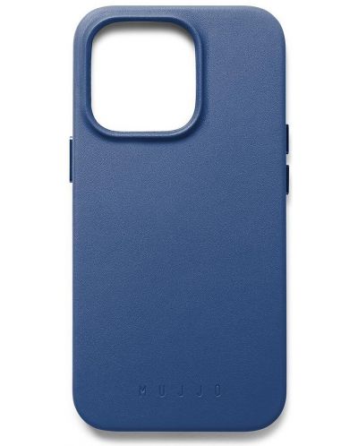Калъф Mujjo - Full Leather MagSafe, iPhone 14 Pro, Monaco Blue - 1