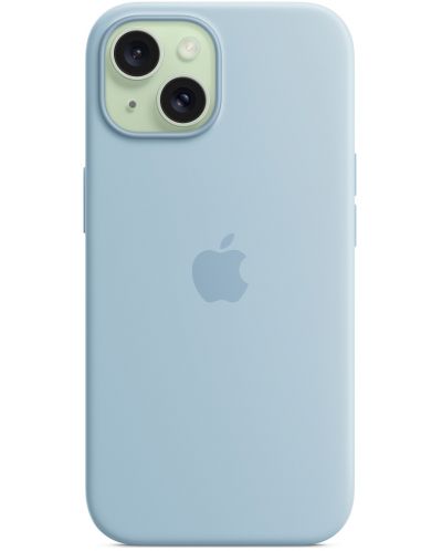 Калъф Apple - Silicone, iPhone 15, MagSafe, Light Blue - 2
