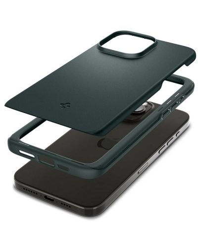 Калъф Spigen - Thin Fit, iPhone 15 Pro Max, Abyss Green - 2