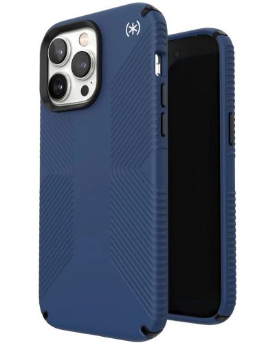Калъф Speck - Presidio 2 Grip MagSafe, iPhone 14 Pro Max, син - 3