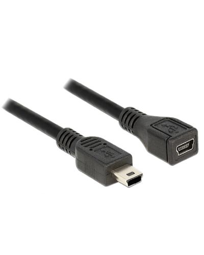 Кабел Delock - 82667, Mini USB-B/Mini USB-B, 1 m, черен - 2