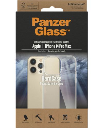 Калъф PanzerGlass - HardCase, iPhone 14 Pro Max, прозрачен - 3