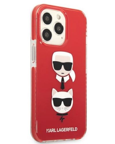 Калъф Karl Lagerfeld - K and C Heads, iPhone 13 Pro, червен - 3