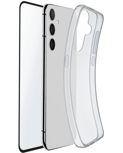 Калъф и протектор Cellularline - Galaxy A55, прозрачни - 2