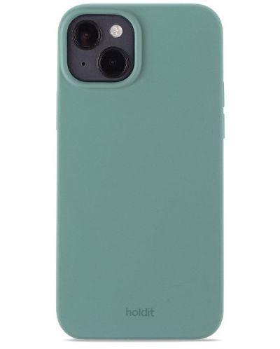 Калъф Holdit - Silicone, iPhone 15 Plus, Moss Green - 1