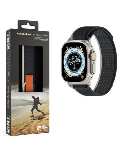 Каишка Next One - Athletic Loop, Apple Watch, 45/49 mm, черна - 3