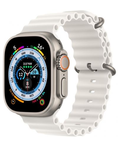 Каишка Apple - Ocean Extension, Apple Watch, 49 mm, бяла - 2