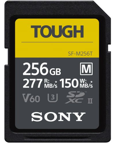 Карта памет Sony - Tough M-Series, 256GB, SDXC, UHS-II U3, черна - 1