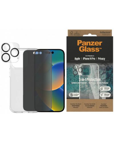 Калъф и протектори PanzerGlass - Privacy 3-in-1 Protection, iPhone 14 Pro - 1