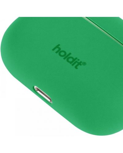 Калъф за слушалки Holdit - Silicone, AirPods Pro 1/2, зелен - 3