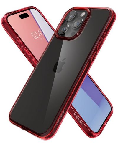 Калъф Spigen - Ultra Hybrid, iPhone 15 Pro, Deep Red - 4