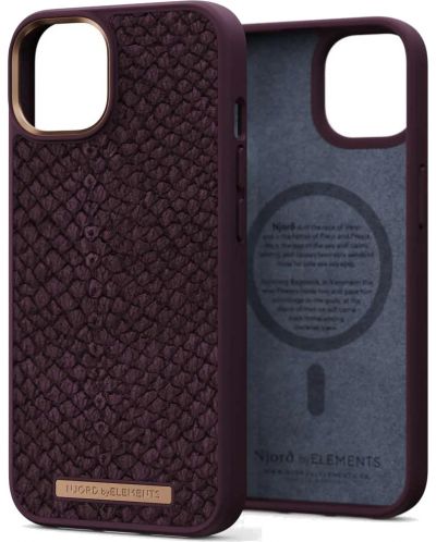 Калъф Njord - Salmon Leather MagSafe, iPhone 14 Plus, кафяв - 2