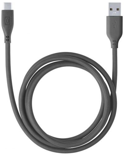 Кабел Cellularline - Soft, USB-A/USB-C, 1.2 m, черен - 1