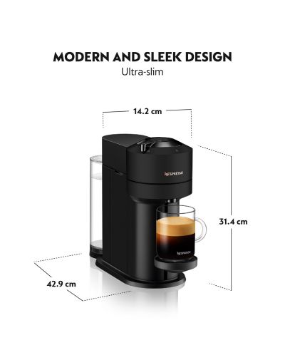 Кафемашина с капсули Nespresso - Vertuo Next, GCV1-EUMBNE-S, 1 l, черна - 5