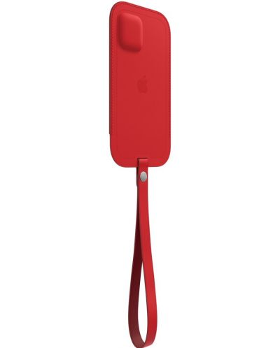 Калъф Apple - Leather Sleeve MagSafe, iPhone 12/12 Pro, червен - 4