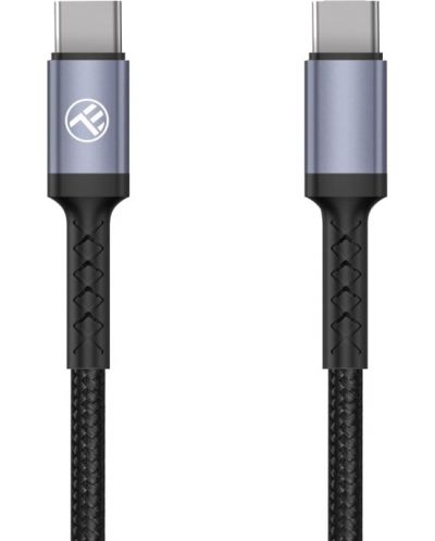 Кабел Tellur - TLL155421, USB-C/USB-C, 2 m, черен - 1