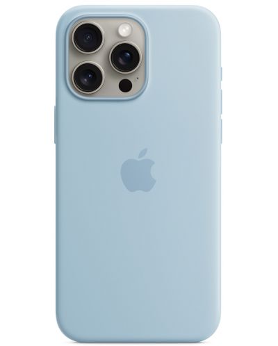 Калъф Apple - Silicone, iPhone 15 Pro Max, MagSafe, Light Blue - 2