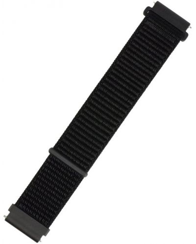 Каишка Xmart - Watch Band Fabric, 20 mm, Dark Black - 1