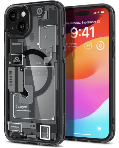 Калъф Spigen - Ultra Hybrid MagSafe, iPhone 15 Plus, черен - 1