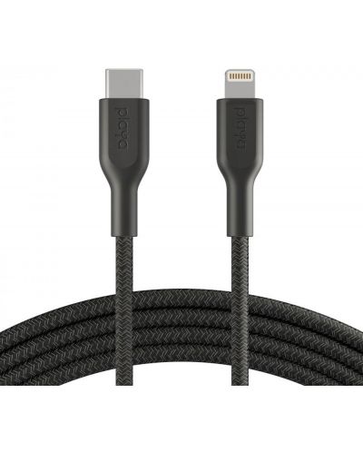 Кабел Belkin - Playa, USB-C/Lightning, braided, 1 m, черен - 1