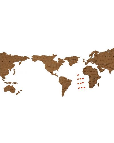 Карта на света Шантаво - Коркова, за залепяне - 2