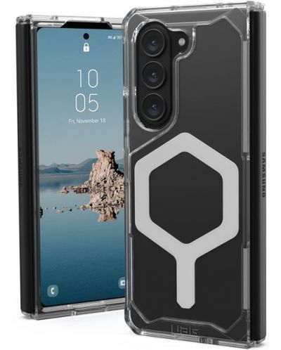 Калъф UAG - Plyo Pro, Galaxy Z Fold 5, MagSafe, прозрачен/сребрист - 1