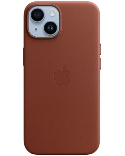 Калъф Apple - Leather MagSafe, iPhone 14, Umber - 1